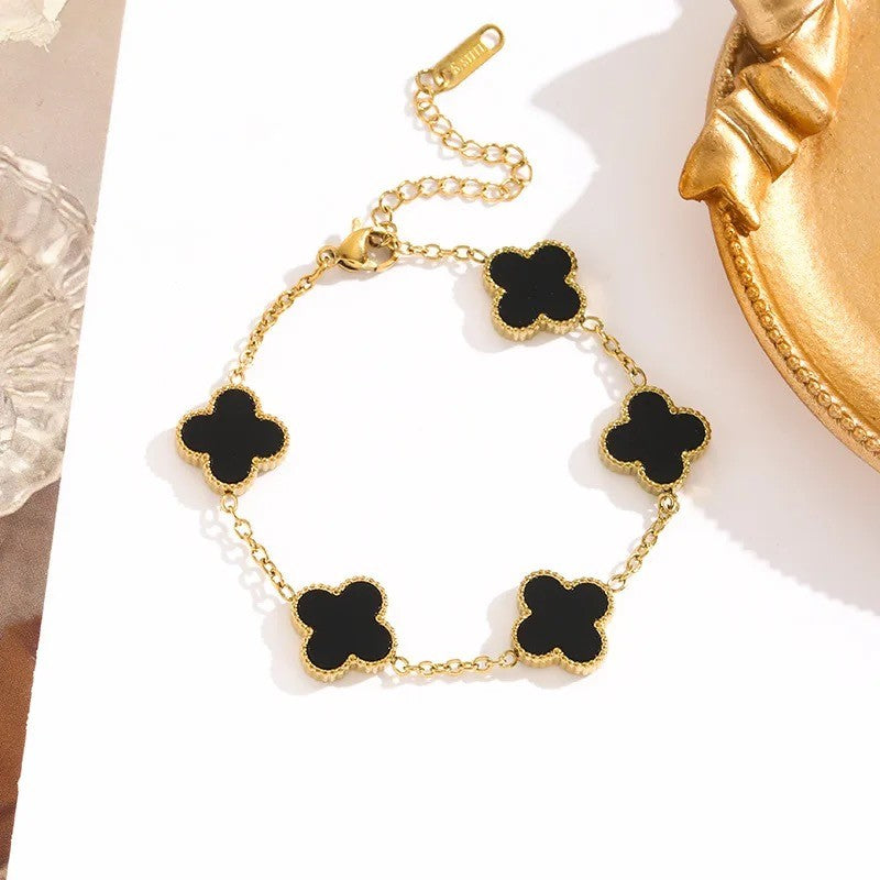 Lucky Charm Gold Clover Bracelet