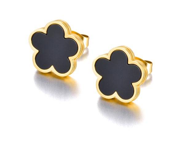 18K Gold Plated Clover Earrings