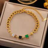 Riviera Triple Cubed Bracelet - Purrfect Bling