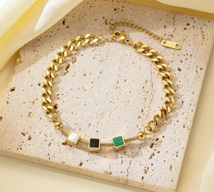 Riviera Triple Cubed Bracelet - Purrfect Bling