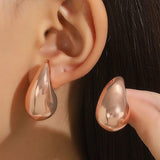 18K Rose Gold Tear Drop Earrings