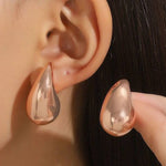 18K Rose Gold Tear Drop Earrings