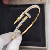 18K Gold Plated Juste Un Clou Bracelet, Nail Bracelet