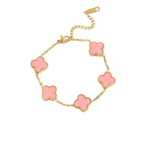 18K Gold Clover Bracelet - Purrfect Bling