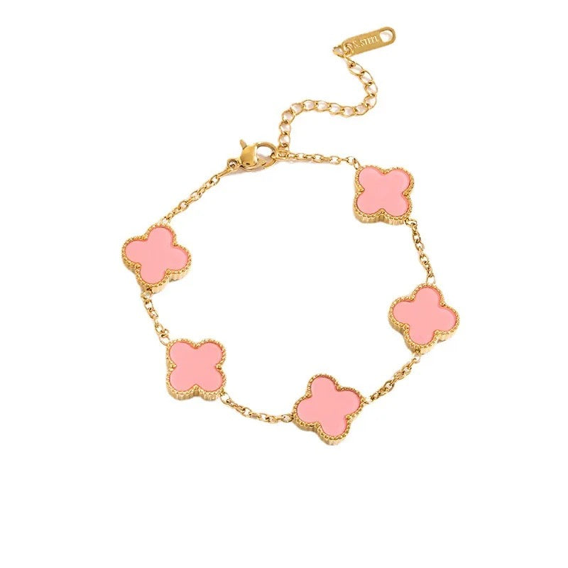 18K Gold Clover Bracelet - Purrfect Bling