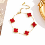 18K Gold Clover Bracelet - Purrfect Bling