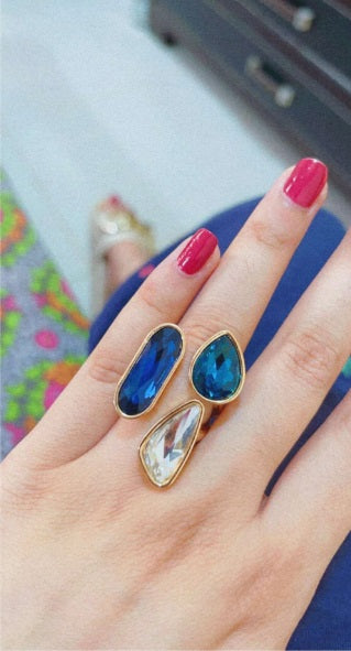 Statement Gemstone Decor Ring - Purrfect Bling