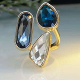 Statement Gemstone Decor Ring - Purrfect Bling