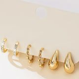 Stunning set of 3 pairs of 18K gold-plated fashion earrings - Purrfect Bling