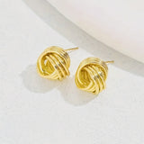 Gold Knot Earrings Gold Earrings Statement Earrings Gold Chunky Earrings Triple Knot Earrings - Purrfect Bling