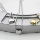 Gold Plated Twin Heart Pendant Necklace