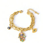 Sahara Mystique Hamsa Eye Bracelet - Purrfect Bling