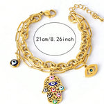 Sahara Mystique Hamsa Eye Bracelet - Purrfect Bling