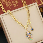 Eye of Serenity Hamsa Necklace - Purrfect Bling