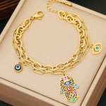 Sahara Mystique Hamsa Eye Bracelet - Purrfect Bling