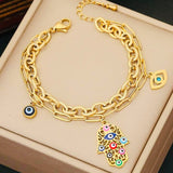 Sahara Mystique Hamsa Eye Bracelet - Purrfect Bling