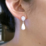 Pearl Tear Drop Earrings