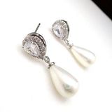 Pearl Tear Drop Earrings