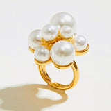 Pearl Blossom Cluster Ring - Purrfect Bling