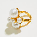 Pearl Blossom Cluster Ring - Purrfect Bling