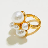 Pearl Blossom Cluster Ring - Purrfect Bling