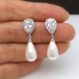 Pearl Tear Drop Earrings