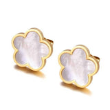 18K Gold Plated Clover Earrings