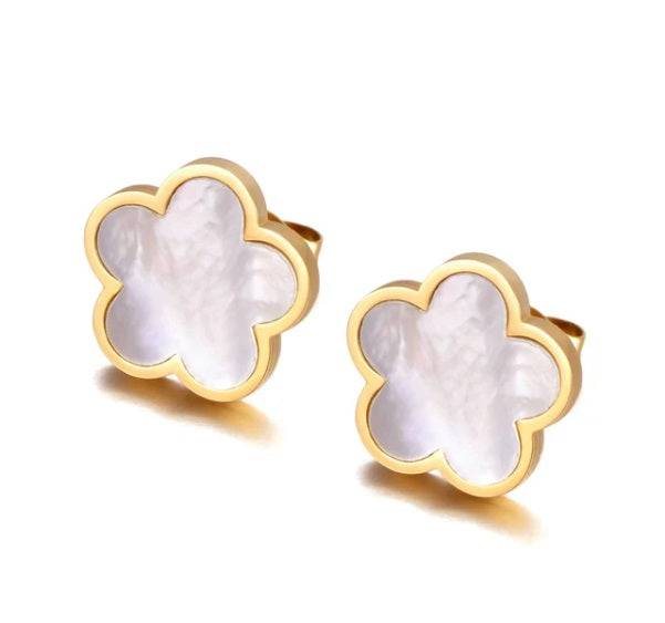 18K Gold Plated Clover Earrings