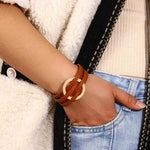 women's bohemian bracelets leather strap