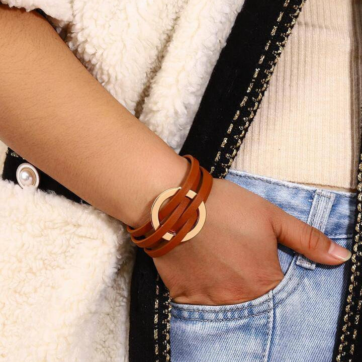 women's bohemian bracelets leather strap