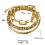 Bracelet Vintage Multilayer Gold bracelet - Purrfect Bling