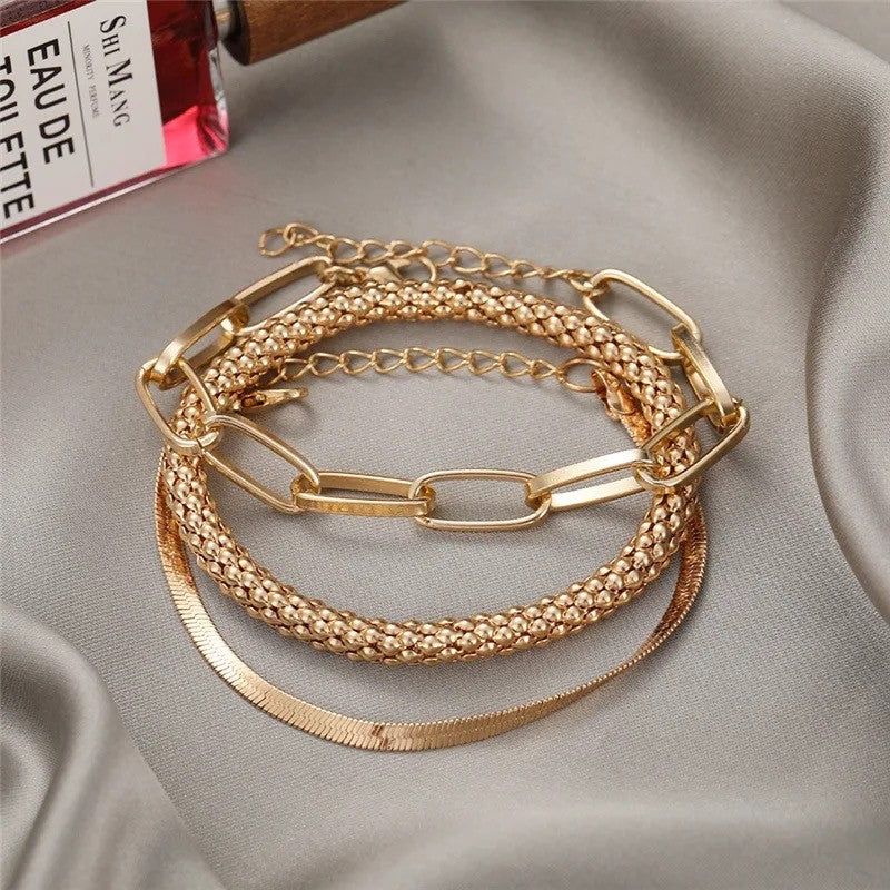 Bracelet Vintage Multilayer Gold bracelet - Purrfect Bling